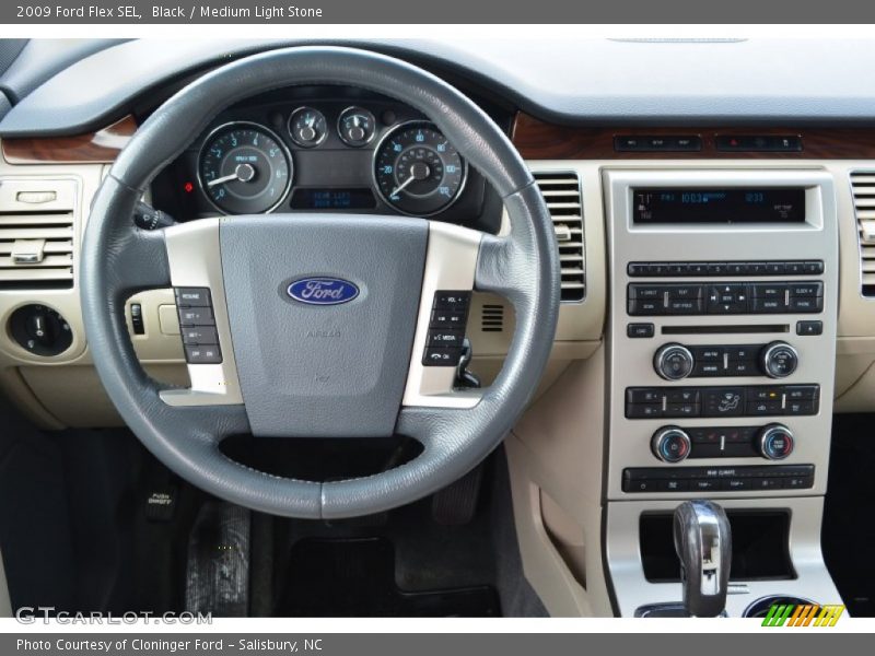 Black / Medium Light Stone 2009 Ford Flex SEL