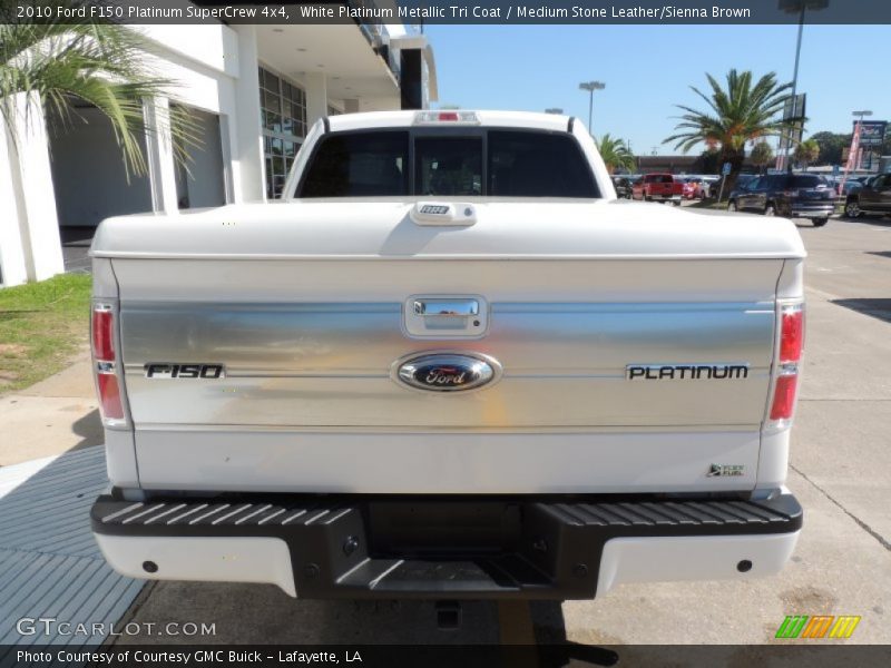 White Platinum Metallic Tri Coat / Medium Stone Leather/Sienna Brown 2010 Ford F150 Platinum SuperCrew 4x4