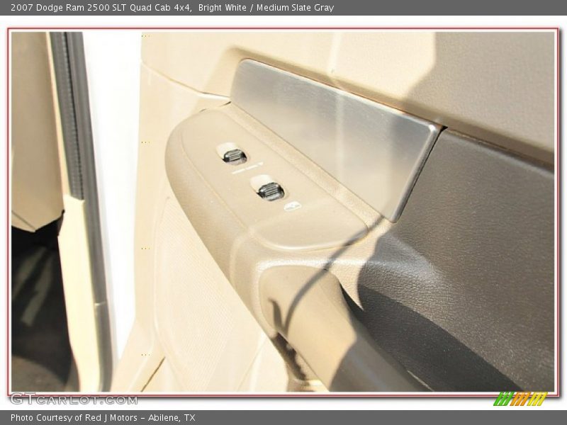 Bright White / Medium Slate Gray 2007 Dodge Ram 2500 SLT Quad Cab 4x4