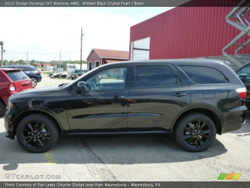 Brilliant Black Crystal Pearl / Black 2013 Dodge Durango SXT Blacktop AWD