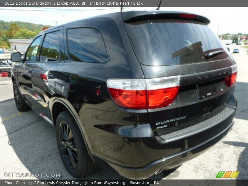 Brilliant Black Crystal Pearl / Black 2013 Dodge Durango SXT Blacktop AWD