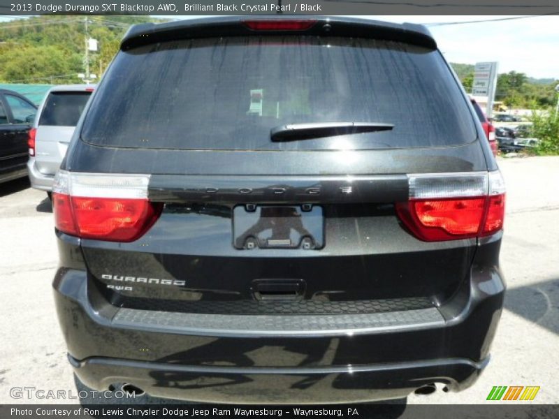 Brilliant Black Crystal Pearl / Black 2013 Dodge Durango SXT Blacktop AWD