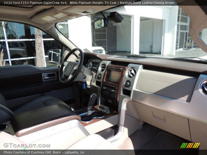 White Platinum Metallic Tri Coat / Medium Stone Leather/Sienna Brown 2010 Ford F150 Platinum SuperCrew 4x4