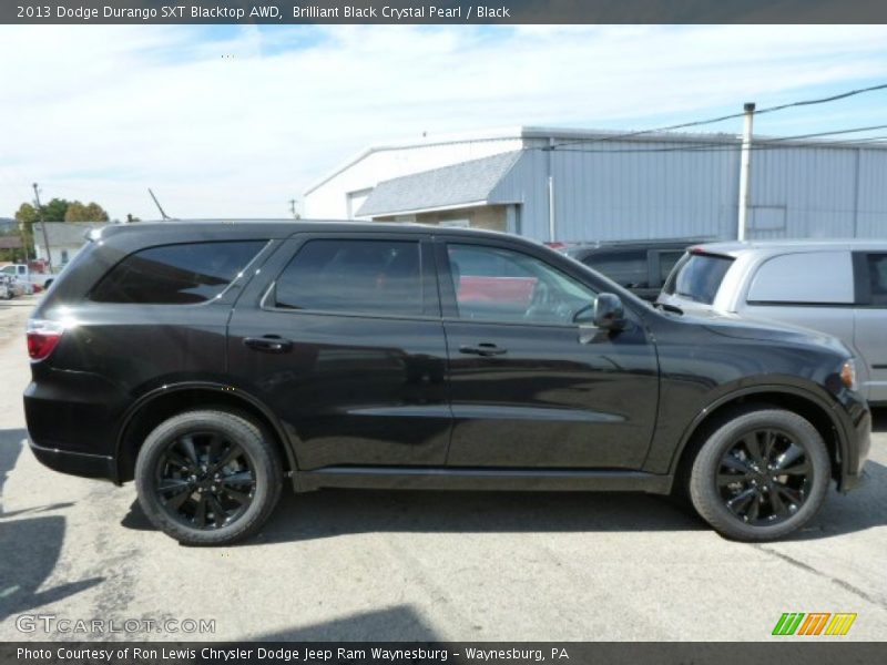 Brilliant Black Crystal Pearl / Black 2013 Dodge Durango SXT Blacktop AWD