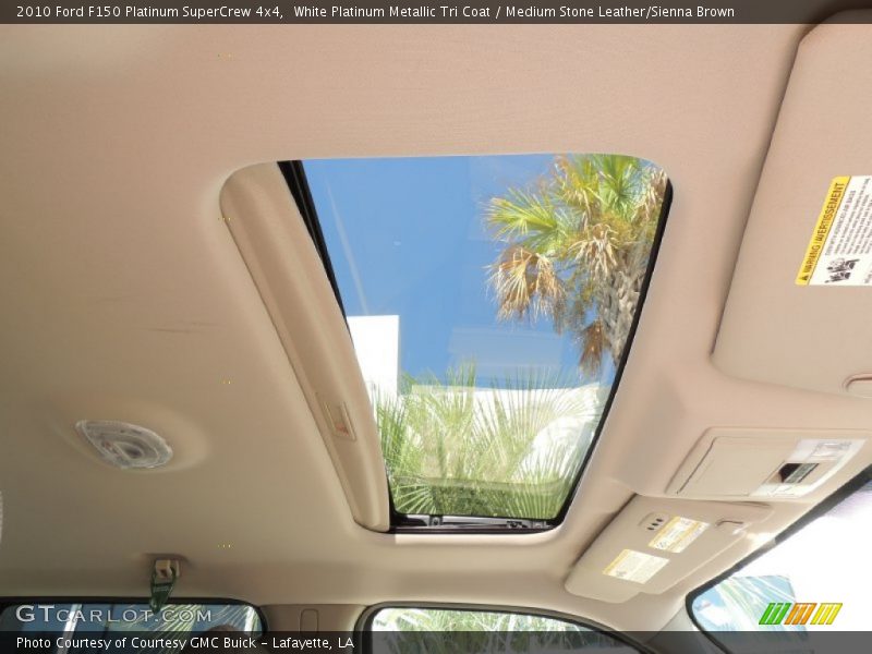 White Platinum Metallic Tri Coat / Medium Stone Leather/Sienna Brown 2010 Ford F150 Platinum SuperCrew 4x4