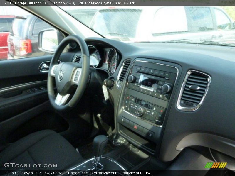 Brilliant Black Crystal Pearl / Black 2013 Dodge Durango SXT Blacktop AWD