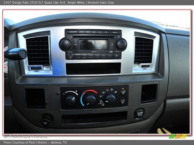 Bright White / Medium Slate Gray 2007 Dodge Ram 2500 SLT Quad Cab 4x4