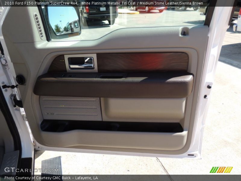 White Platinum Metallic Tri Coat / Medium Stone Leather/Sienna Brown 2010 Ford F150 Platinum SuperCrew 4x4