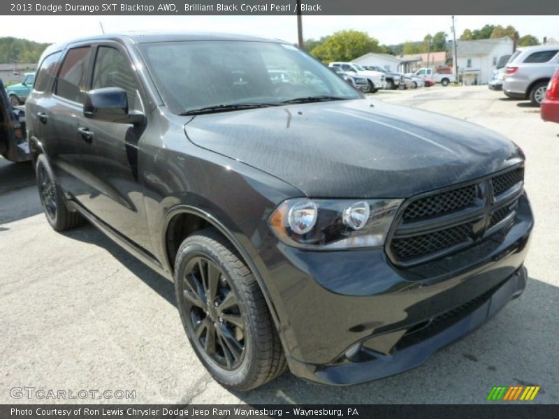Brilliant Black Crystal Pearl / Black 2013 Dodge Durango SXT Blacktop AWD