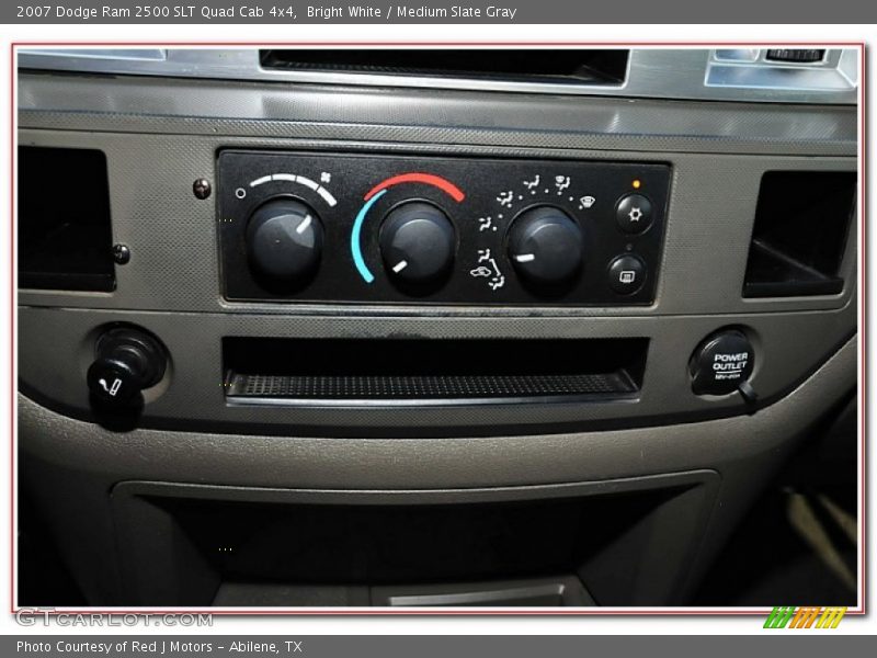 Bright White / Medium Slate Gray 2007 Dodge Ram 2500 SLT Quad Cab 4x4