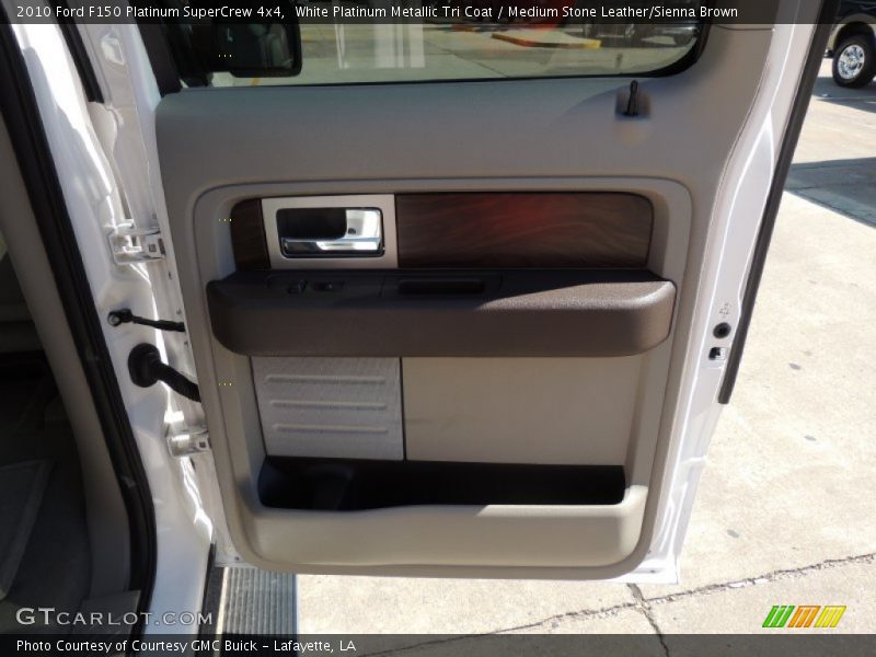 White Platinum Metallic Tri Coat / Medium Stone Leather/Sienna Brown 2010 Ford F150 Platinum SuperCrew 4x4