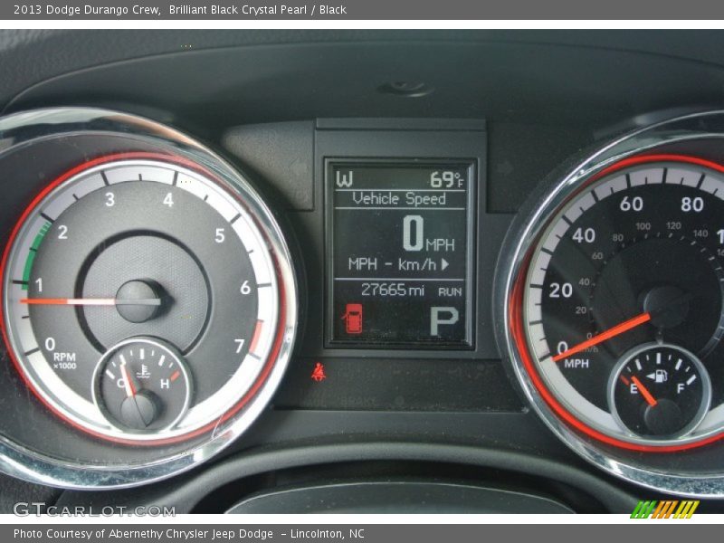 Brilliant Black Crystal Pearl / Black 2013 Dodge Durango Crew