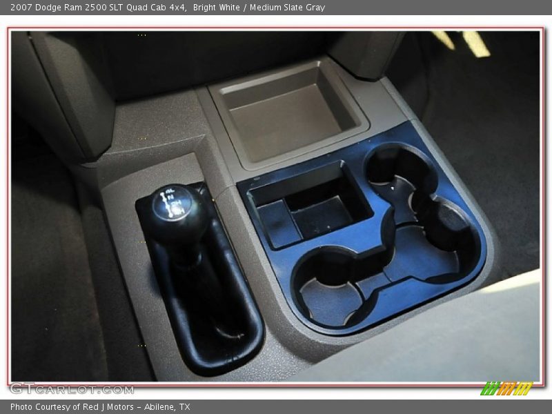 Bright White / Medium Slate Gray 2007 Dodge Ram 2500 SLT Quad Cab 4x4