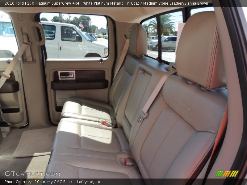 White Platinum Metallic Tri Coat / Medium Stone Leather/Sienna Brown 2010 Ford F150 Platinum SuperCrew 4x4