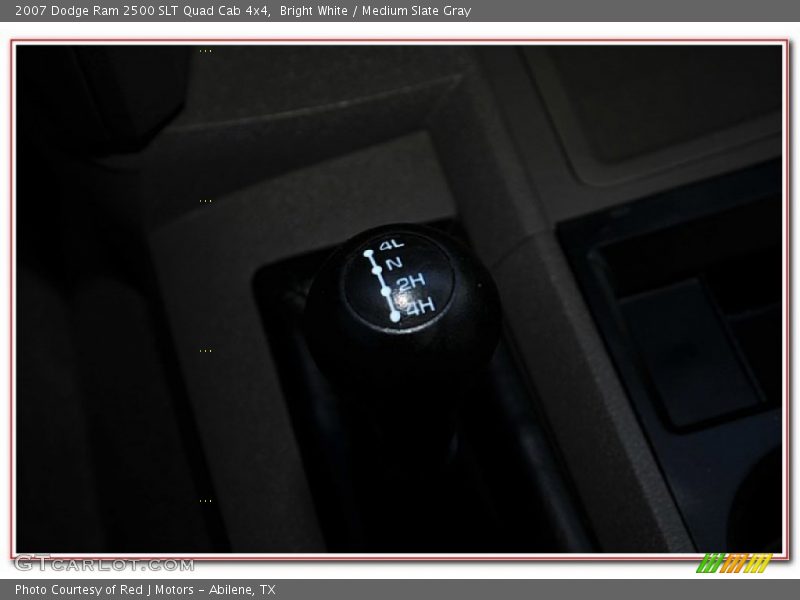 Bright White / Medium Slate Gray 2007 Dodge Ram 2500 SLT Quad Cab 4x4