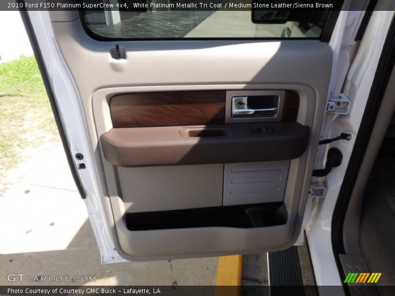 White Platinum Metallic Tri Coat / Medium Stone Leather/Sienna Brown 2010 Ford F150 Platinum SuperCrew 4x4