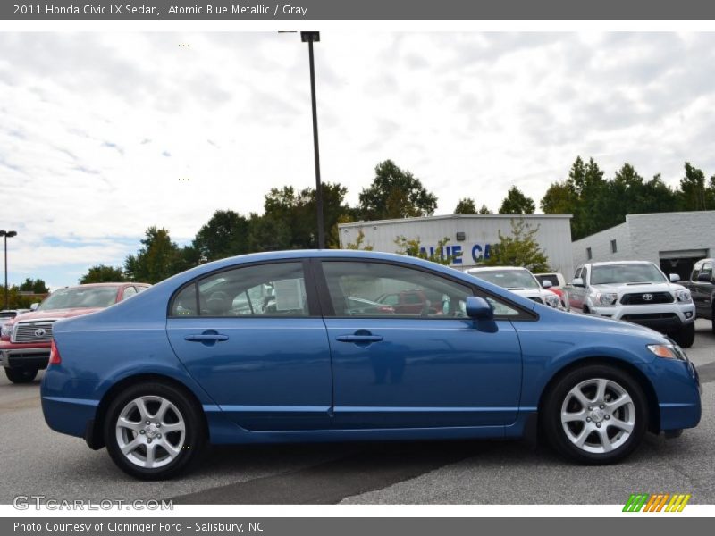 Atomic Blue Metallic / Gray 2011 Honda Civic LX Sedan
