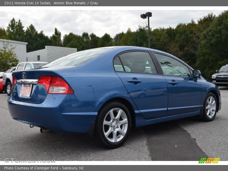 Atomic Blue Metallic / Gray 2011 Honda Civic LX Sedan