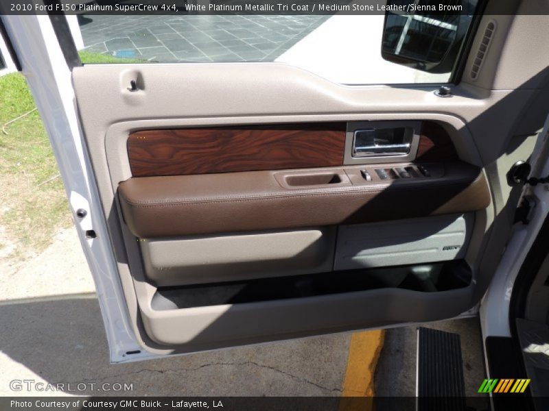 White Platinum Metallic Tri Coat / Medium Stone Leather/Sienna Brown 2010 Ford F150 Platinum SuperCrew 4x4