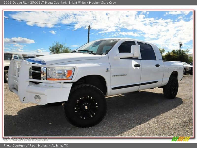 Bright White / Medium Slate Gray 2006 Dodge Ram 2500 SLT Mega Cab 4x4