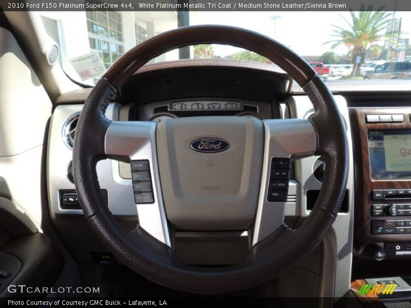White Platinum Metallic Tri Coat / Medium Stone Leather/Sienna Brown 2010 Ford F150 Platinum SuperCrew 4x4