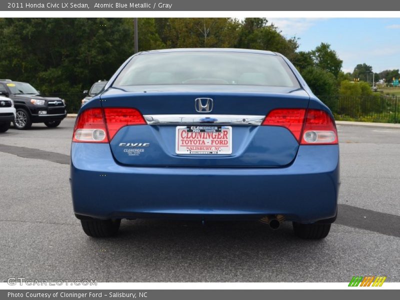Atomic Blue Metallic / Gray 2011 Honda Civic LX Sedan