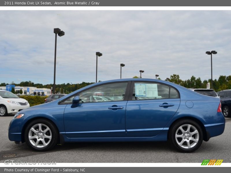 Atomic Blue Metallic / Gray 2011 Honda Civic LX Sedan