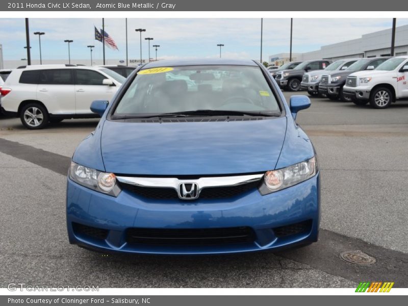 Atomic Blue Metallic / Gray 2011 Honda Civic LX Sedan