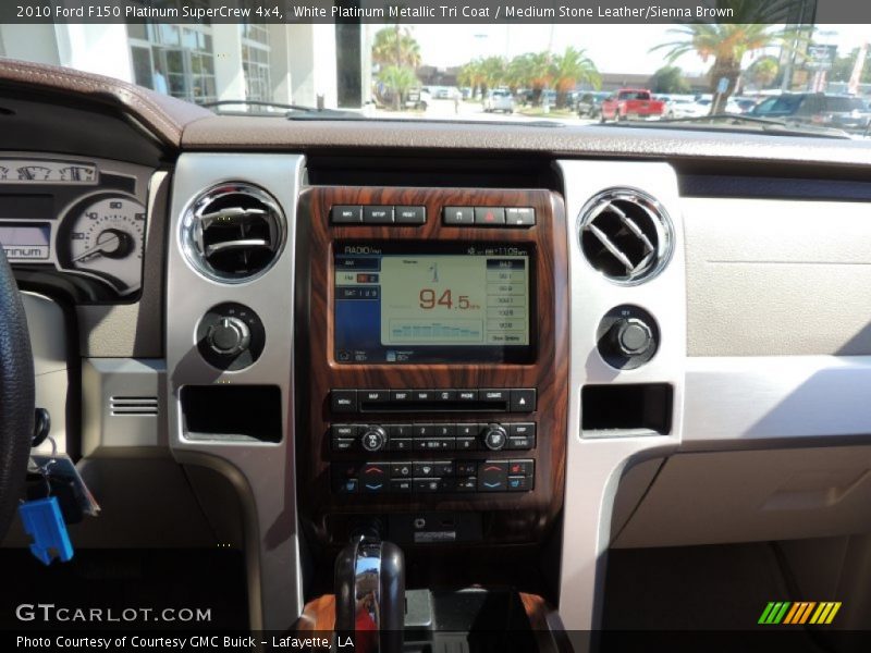 White Platinum Metallic Tri Coat / Medium Stone Leather/Sienna Brown 2010 Ford F150 Platinum SuperCrew 4x4
