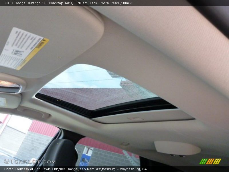 Brilliant Black Crystal Pearl / Black 2013 Dodge Durango SXT Blacktop AWD