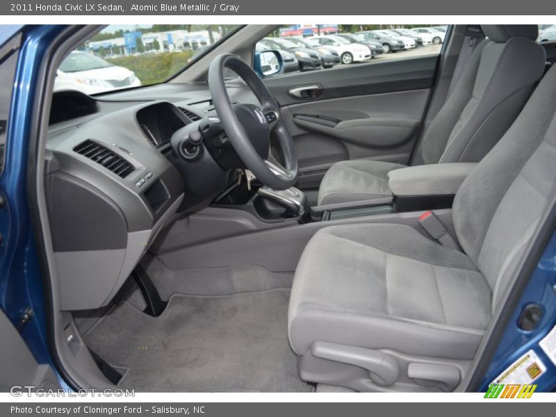 Atomic Blue Metallic / Gray 2011 Honda Civic LX Sedan