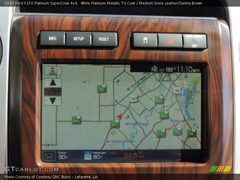 White Platinum Metallic Tri Coat / Medium Stone Leather/Sienna Brown 2010 Ford F150 Platinum SuperCrew 4x4