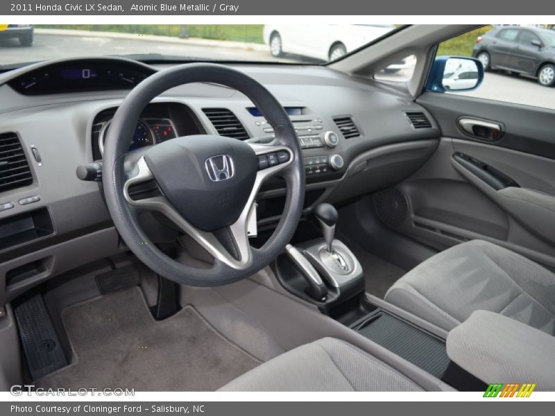Atomic Blue Metallic / Gray 2011 Honda Civic LX Sedan