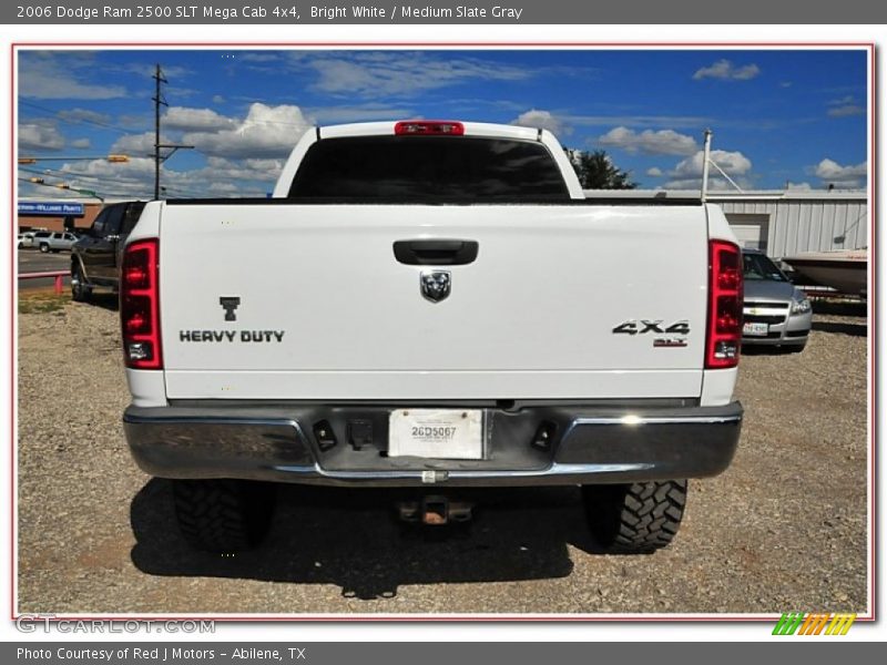 Bright White / Medium Slate Gray 2006 Dodge Ram 2500 SLT Mega Cab 4x4