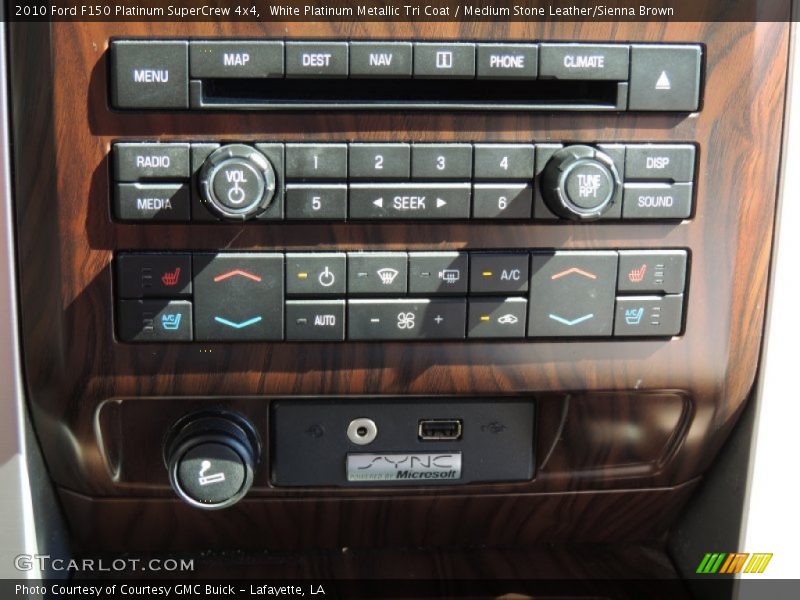 White Platinum Metallic Tri Coat / Medium Stone Leather/Sienna Brown 2010 Ford F150 Platinum SuperCrew 4x4