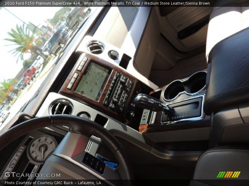 White Platinum Metallic Tri Coat / Medium Stone Leather/Sienna Brown 2010 Ford F150 Platinum SuperCrew 4x4