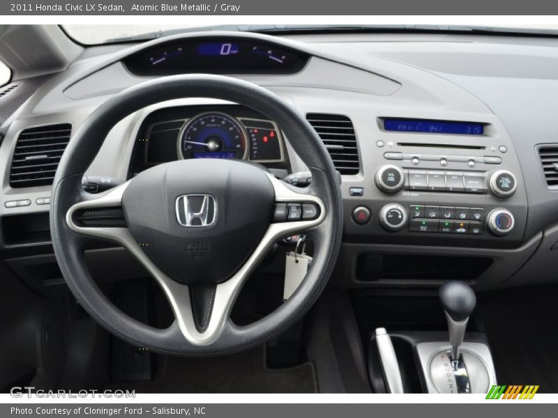 Atomic Blue Metallic / Gray 2011 Honda Civic LX Sedan