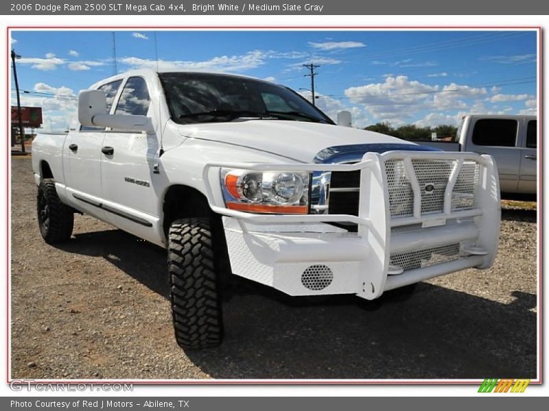 Bright White / Medium Slate Gray 2006 Dodge Ram 2500 SLT Mega Cab 4x4