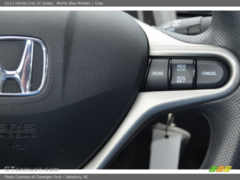 Atomic Blue Metallic / Gray 2011 Honda Civic LX Sedan
