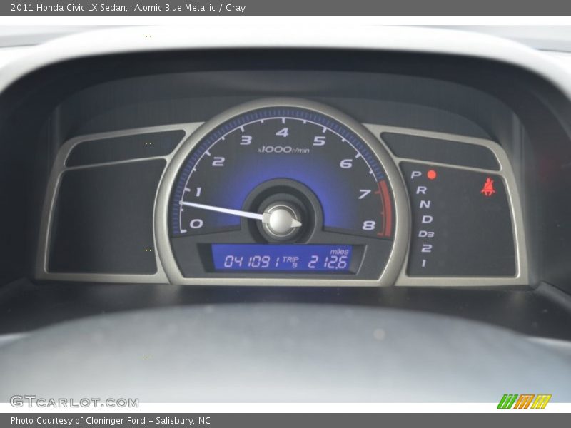 Atomic Blue Metallic / Gray 2011 Honda Civic LX Sedan