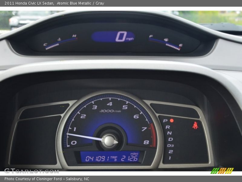 Atomic Blue Metallic / Gray 2011 Honda Civic LX Sedan