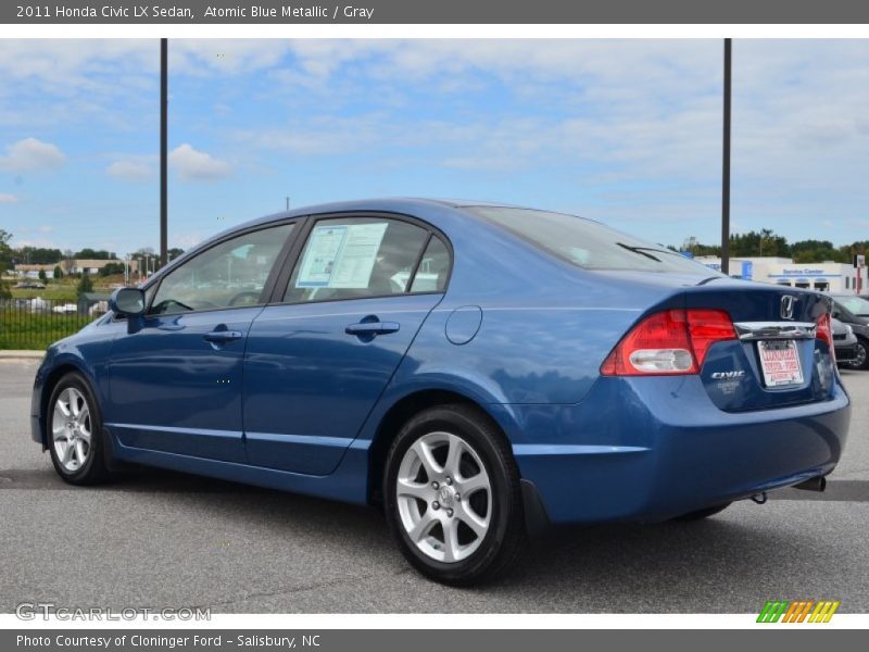 Atomic Blue Metallic / Gray 2011 Honda Civic LX Sedan