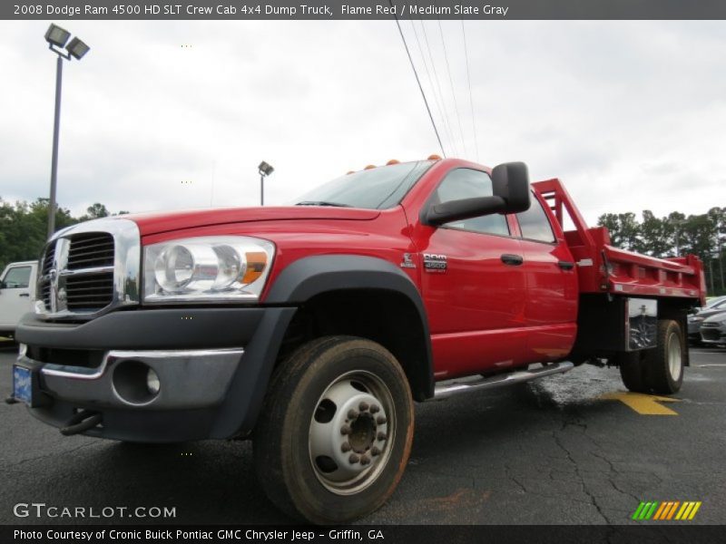 Front 3/4 View of 2008 Ram 4500 HD SLT Crew Cab 4x4 Dump Truck