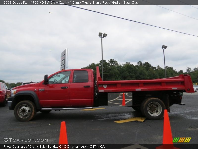 Flame Red / Medium Slate Gray 2008 Dodge Ram 4500 HD SLT Crew Cab 4x4 Dump Truck