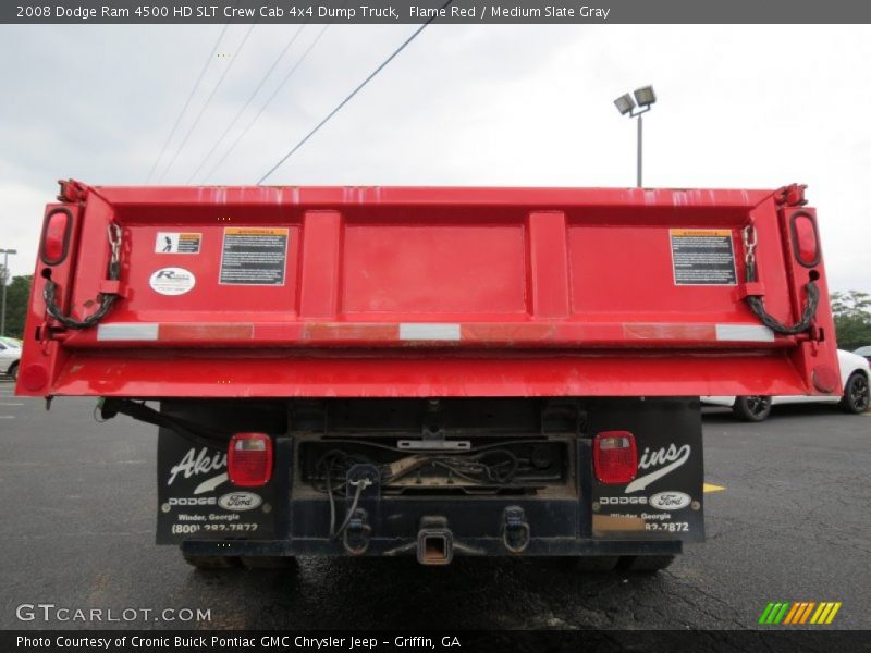 Flame Red / Medium Slate Gray 2008 Dodge Ram 4500 HD SLT Crew Cab 4x4 Dump Truck