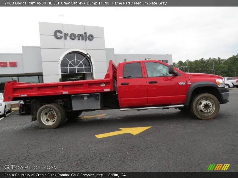 Flame Red / Medium Slate Gray 2008 Dodge Ram 4500 HD SLT Crew Cab 4x4 Dump Truck