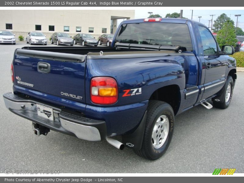 Indigo Blue Metallic / Graphite Gray 2002 Chevrolet Silverado 1500 LS Regular Cab 4x4