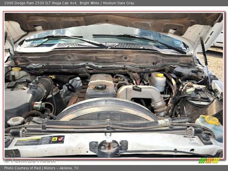 Bright White / Medium Slate Gray 2006 Dodge Ram 2500 SLT Mega Cab 4x4