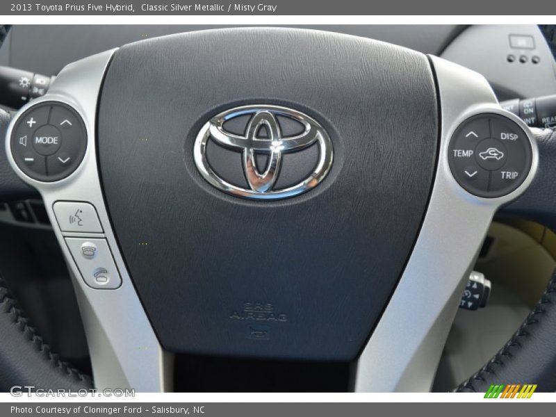 Classic Silver Metallic / Misty Gray 2013 Toyota Prius Five Hybrid