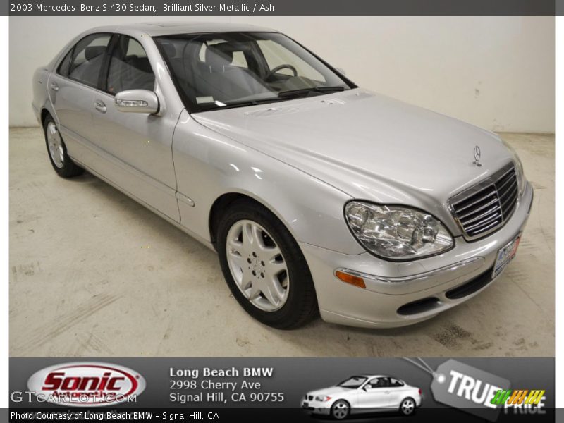 Brilliant Silver Metallic / Ash 2003 Mercedes-Benz S 430 Sedan